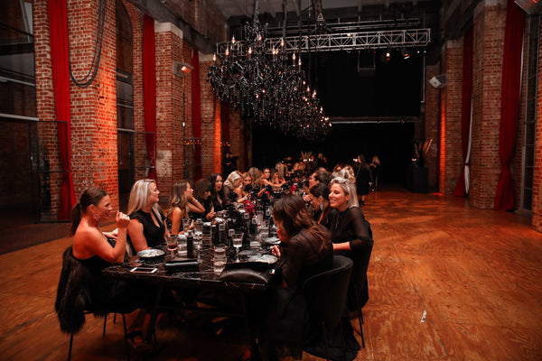 Spray Aus's long table dinner for the launch of dark self tan