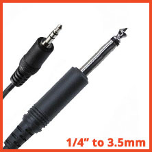3.5mm TRS to 1/4" TS adapter cable