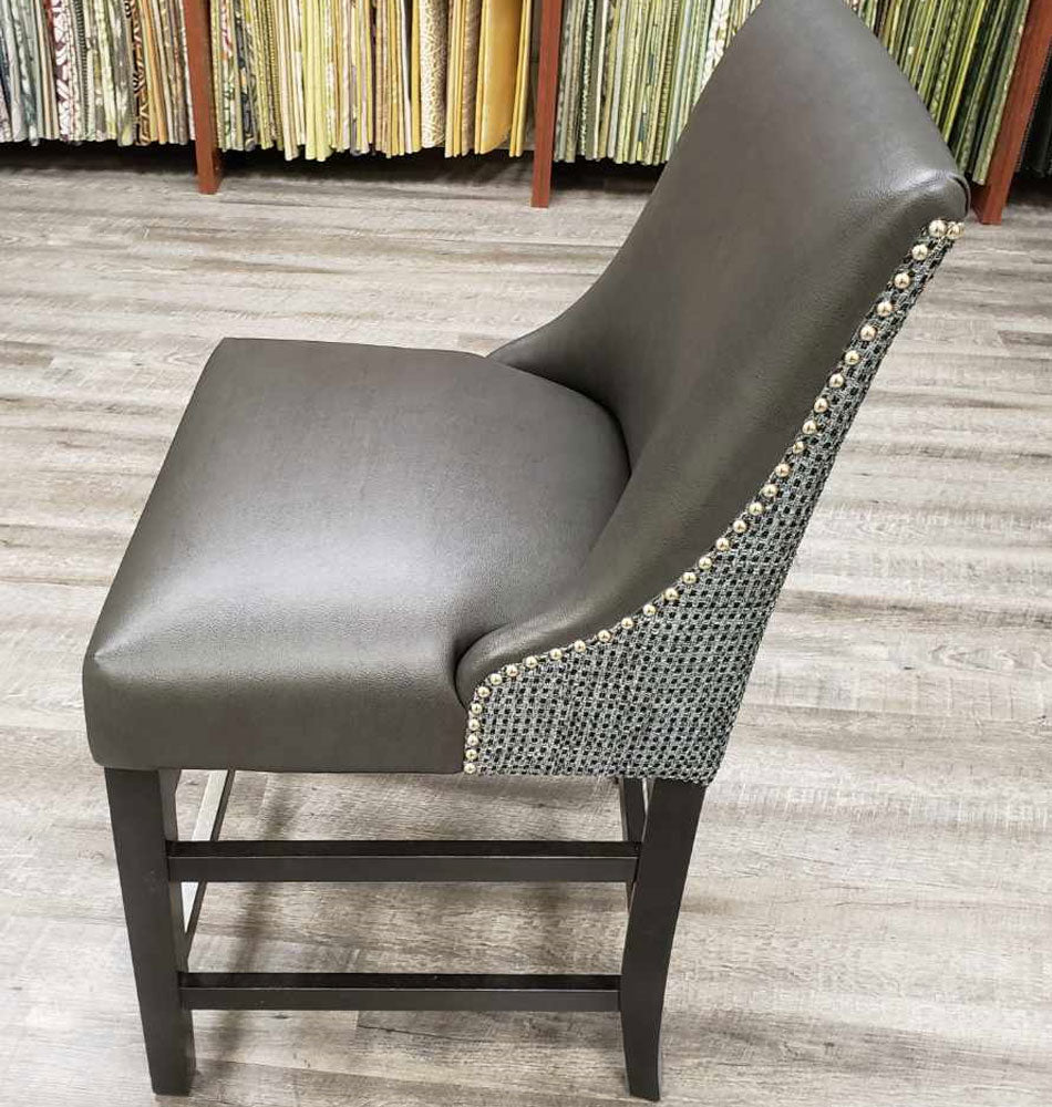 leather armless dining chair