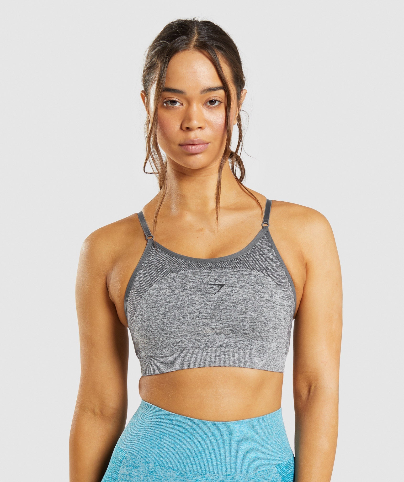 Gymshark Flex Strappy Sports Bra - Charcoal Grey Marl