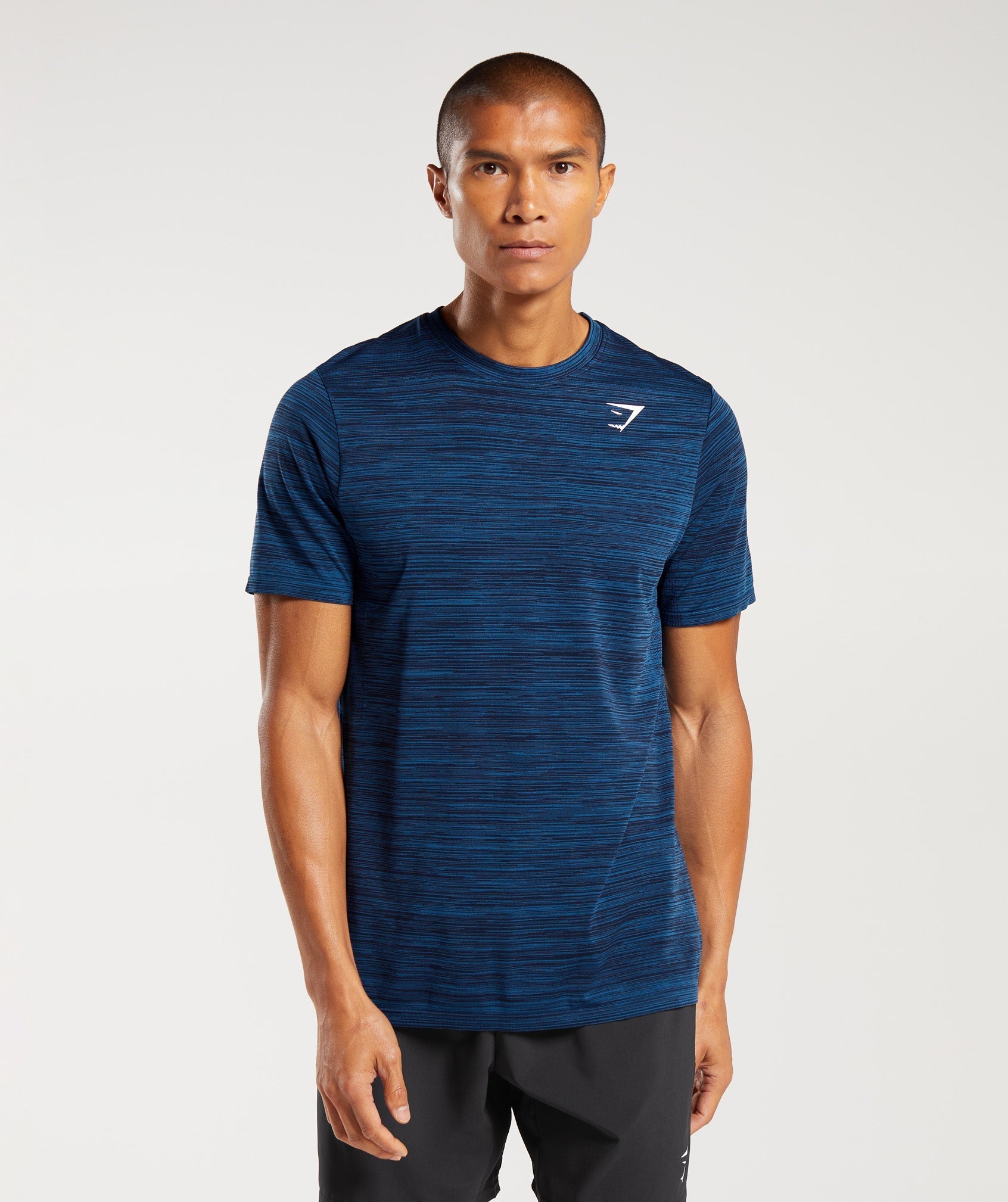 Gymshark Heather Seamless T-Shirt - Navy/Core Blue Marl