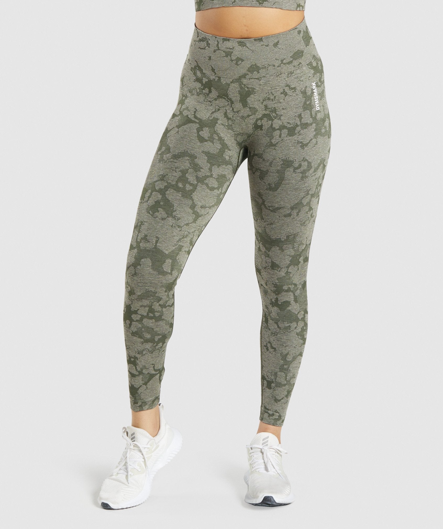 Green Seamless Camo Gym Legging