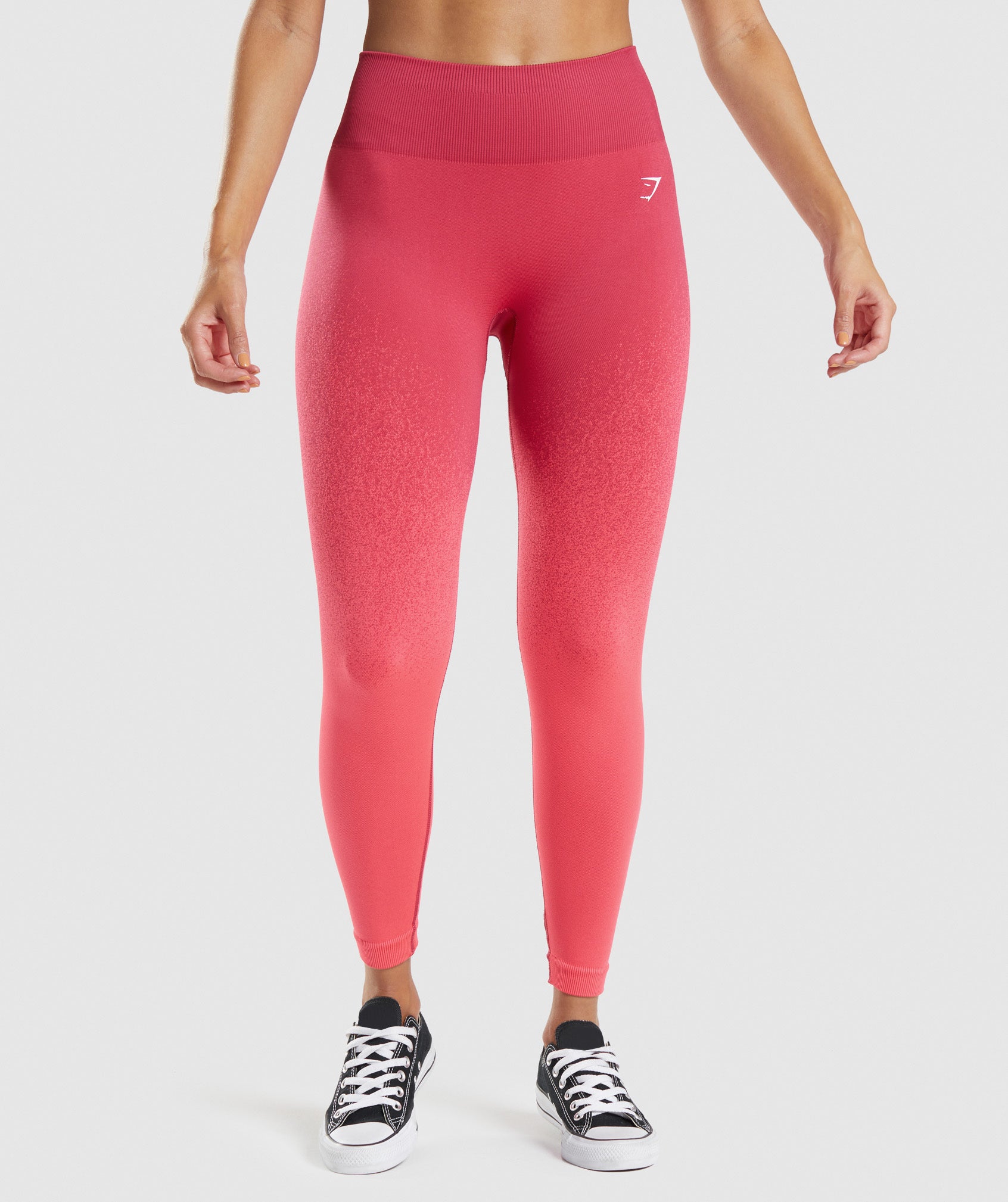 Gymshark adapt ombré seamless leggings light grey marl/ shell pink