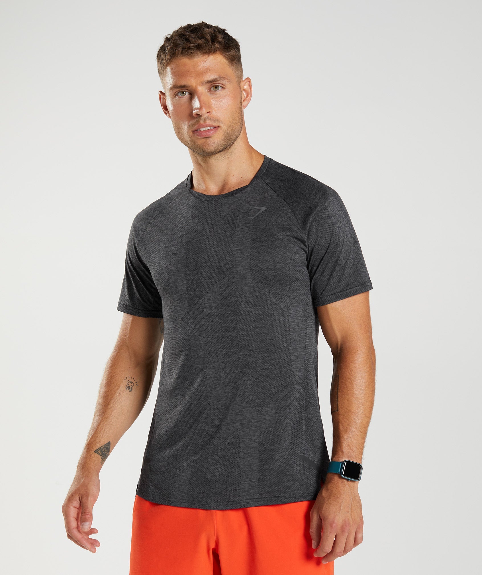 Gymshark Apex Seamless T-Shirt - Black/Silhouette Grey