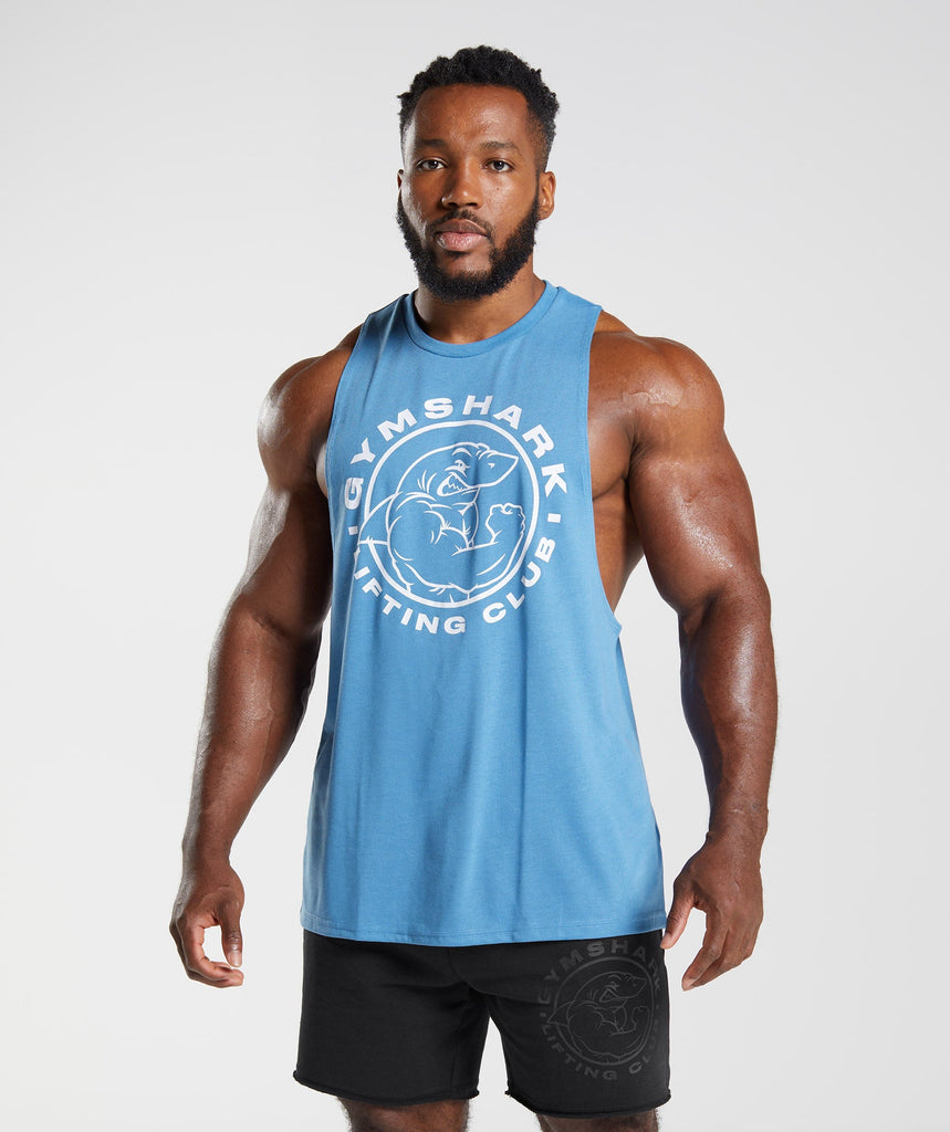 Gymshark Legacy Drop Arm Tank - Aqua Green