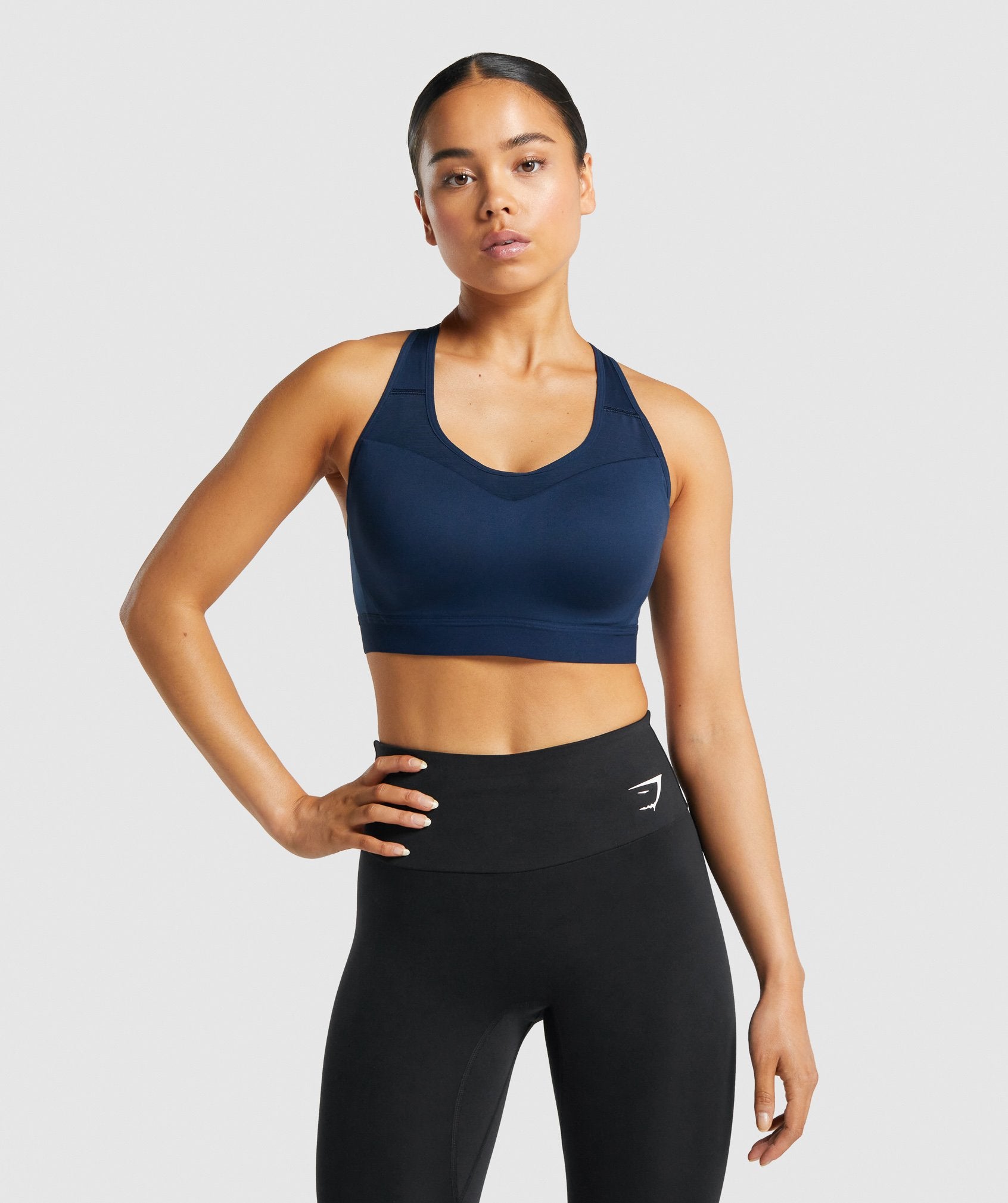 Gymshark Open Back Sports Bra - Navy