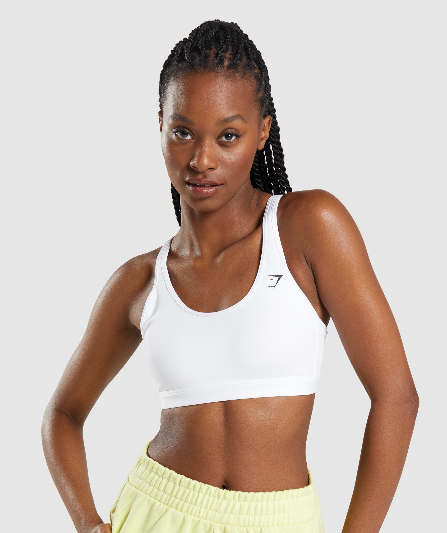 BY TOGETHER SEAMLESS SQUARE NECK BRA - WHITE –