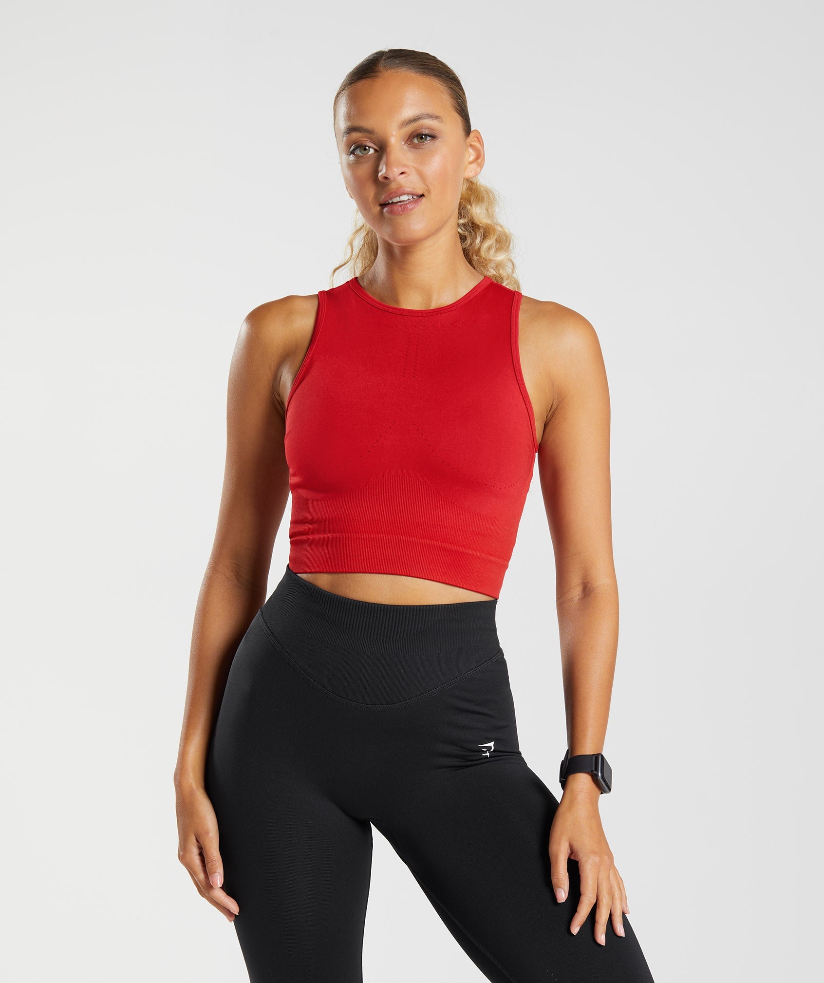 Gymshark Sweat Seamless Midi Tank - Salsa Red