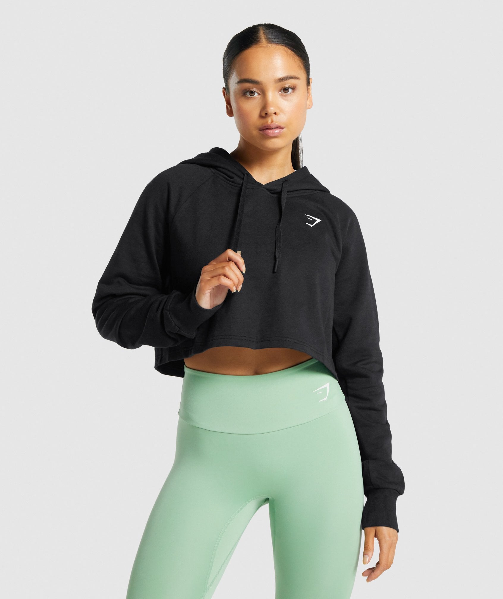 Gymshark Training Cropped Hoodie - Black