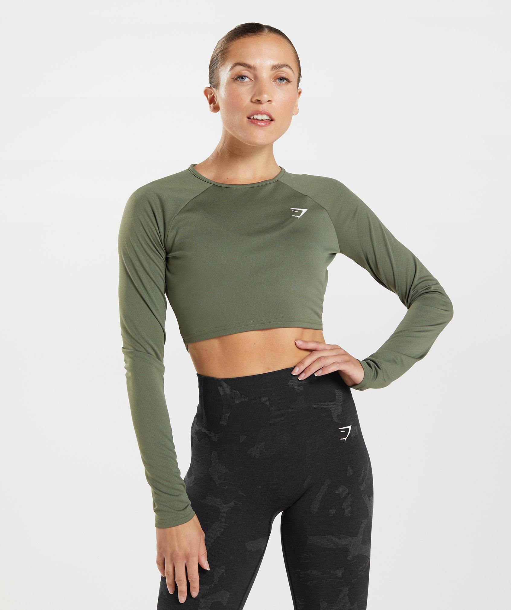 Gymshark Training Cropped Leggings - Iguana Green