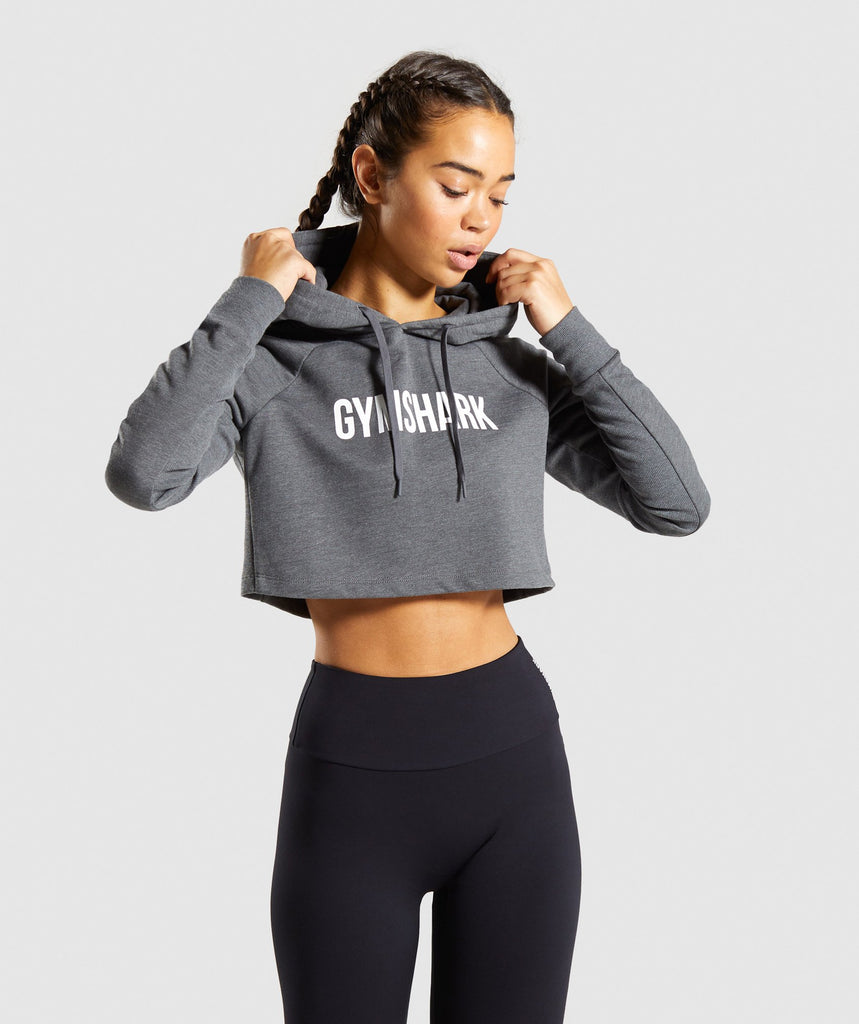 crop top workout hoodie