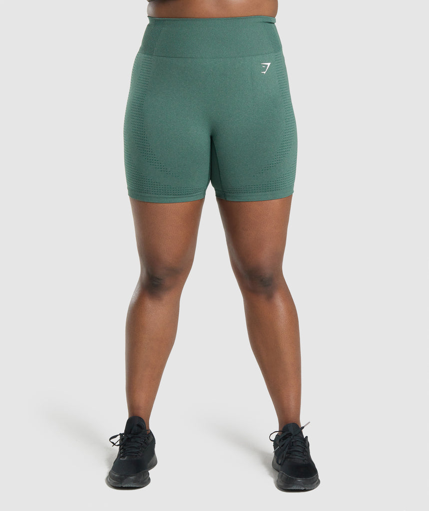 Gymshark Vital Seamless 2.0 Shorts - Dark Green Marl