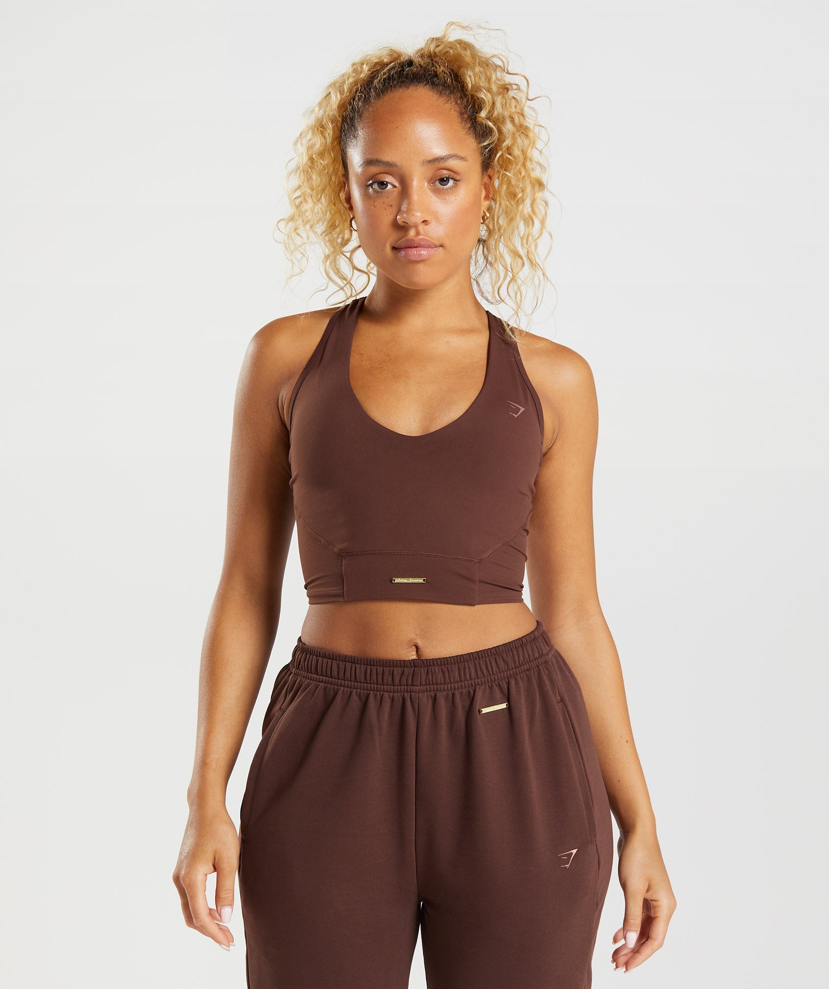 Gymshark Whitney Crop Tank - Rekindle Brown