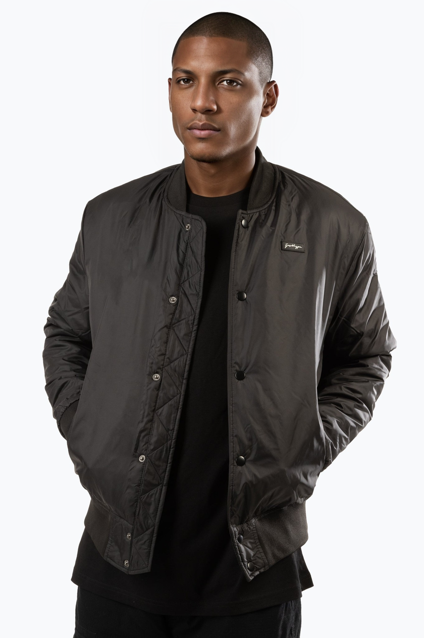 hype mens black scribble bomber jacket