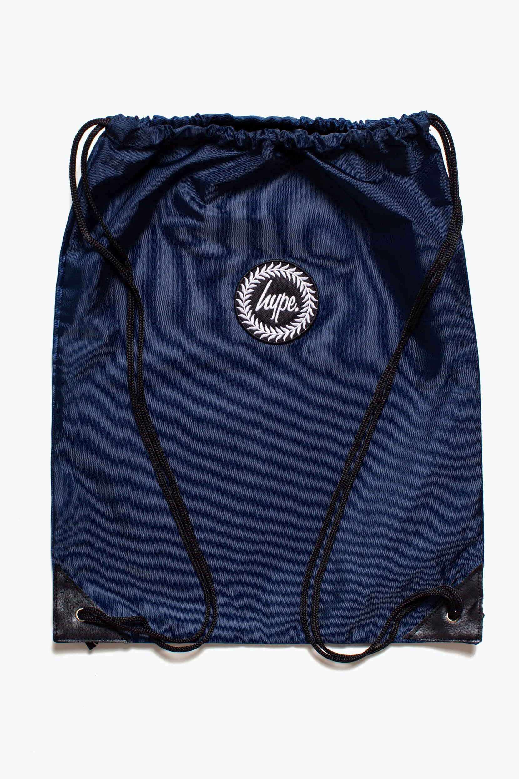 hype navy crest drawstring bag
