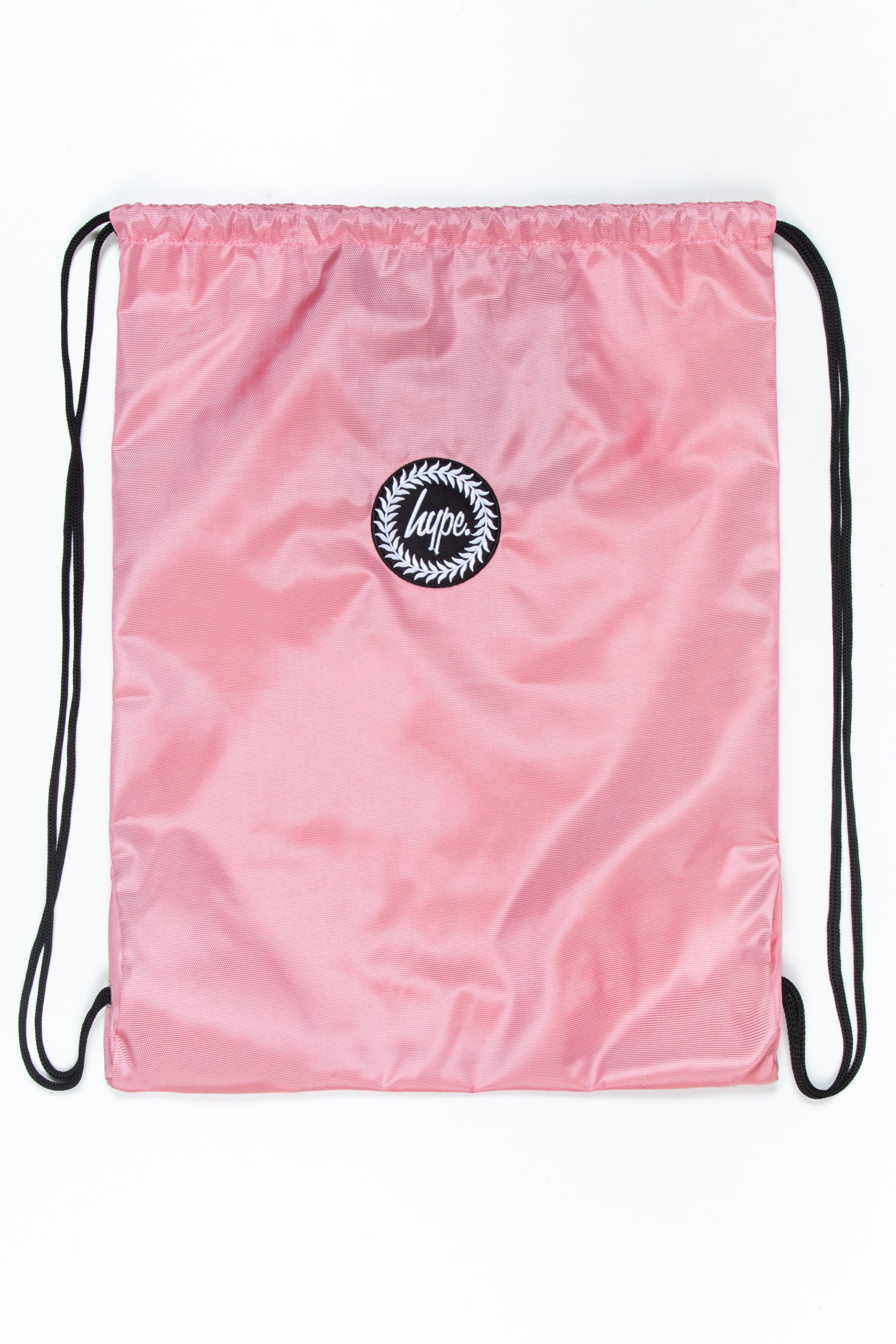 hype crest pink drawstring bag