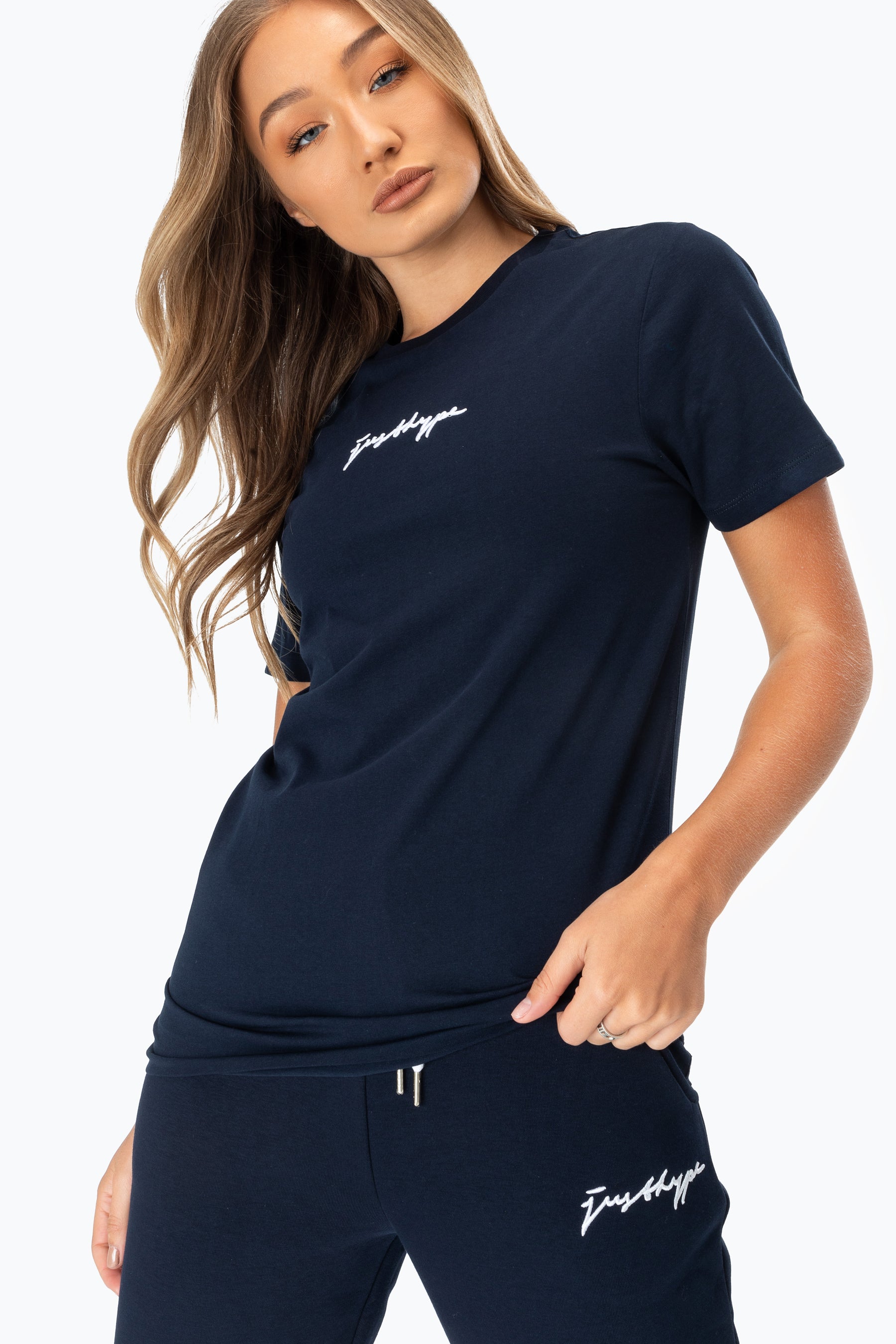 hype navy scribble women’s t-shirt