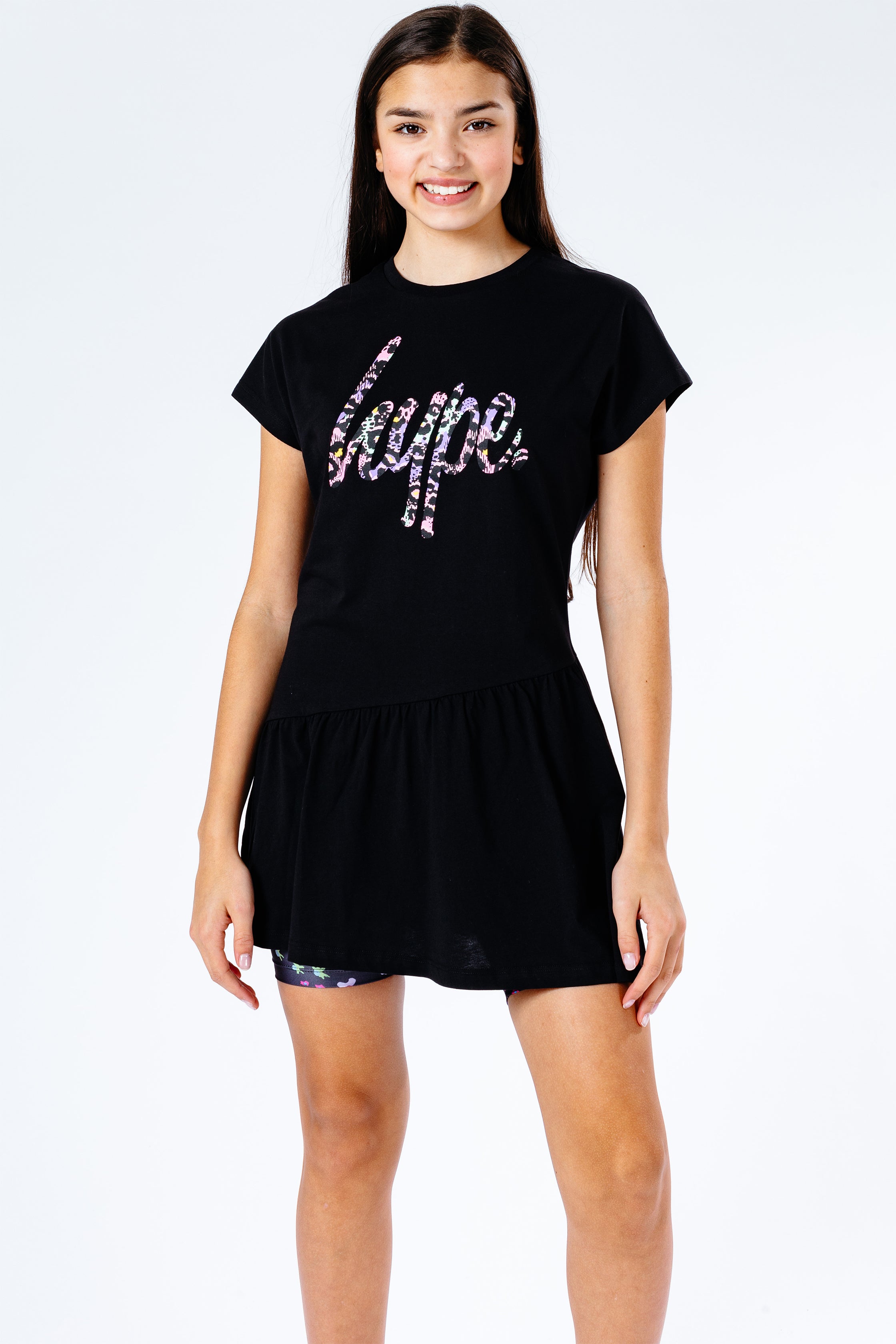 hype chic animal script girls dress