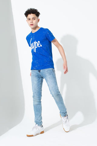 HYPE BLUE SPECKLE KIDS T-SHIRT
