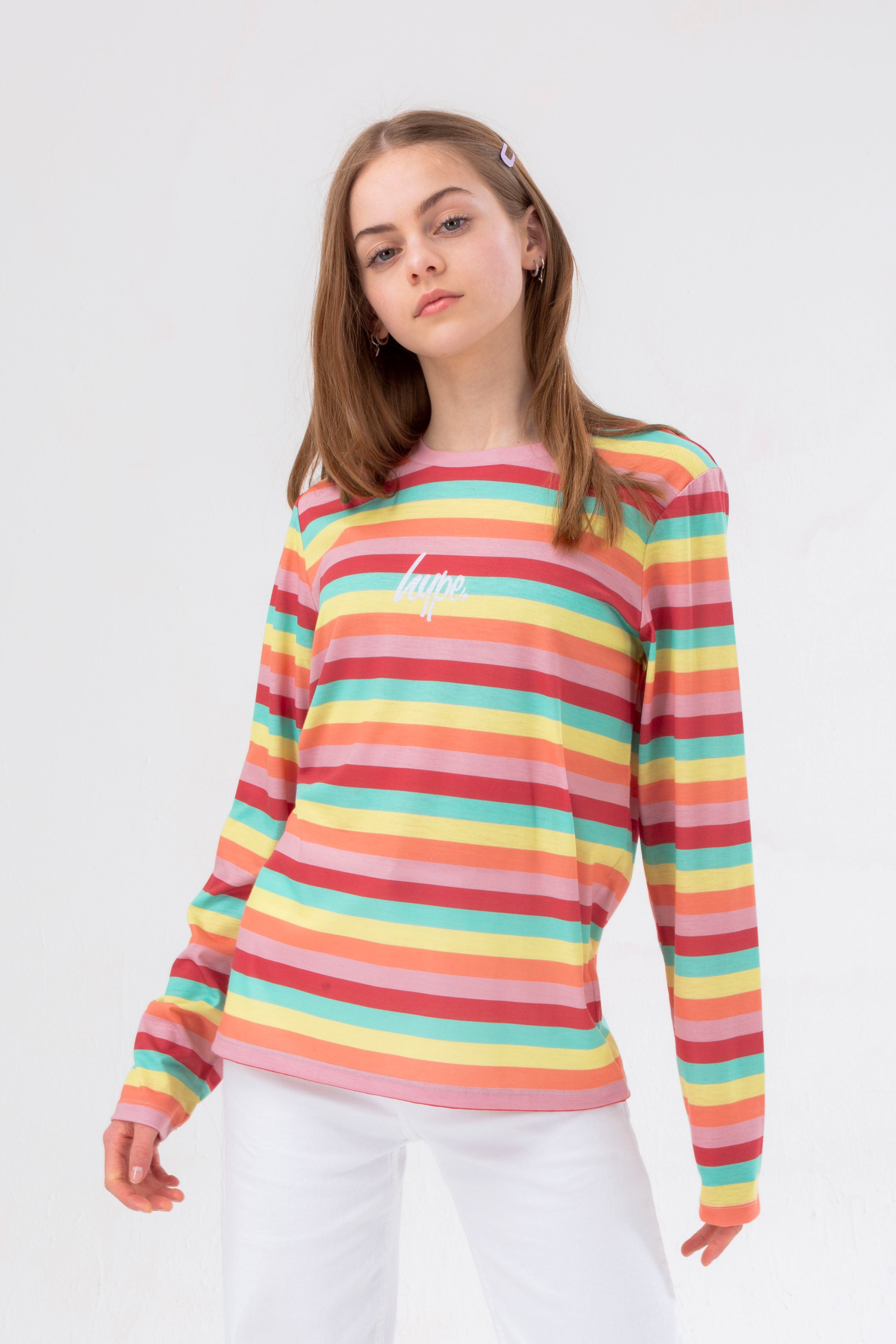 hype girls rainbow l/s t-shirt