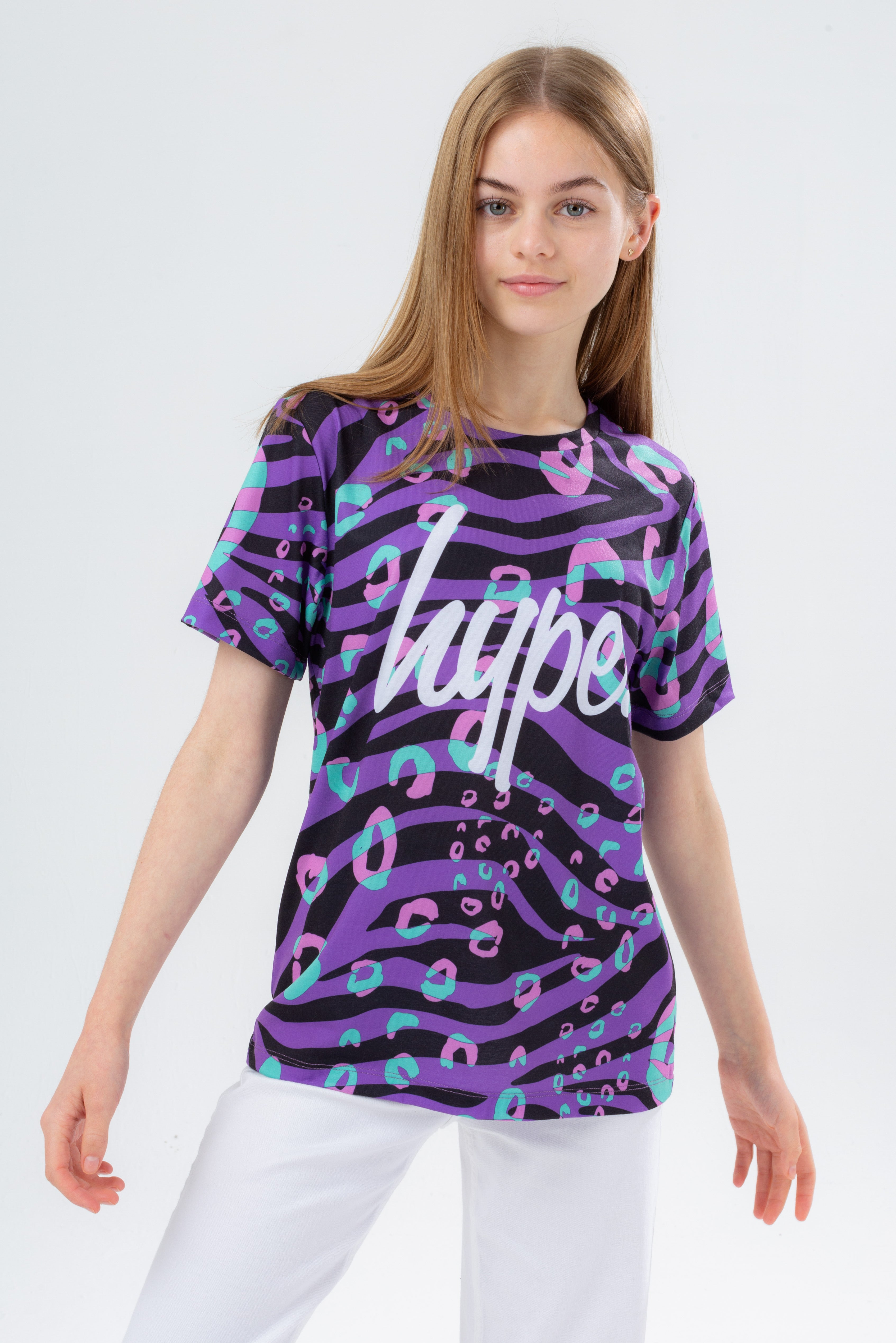 hype girls funky zeb-pard t-shirt