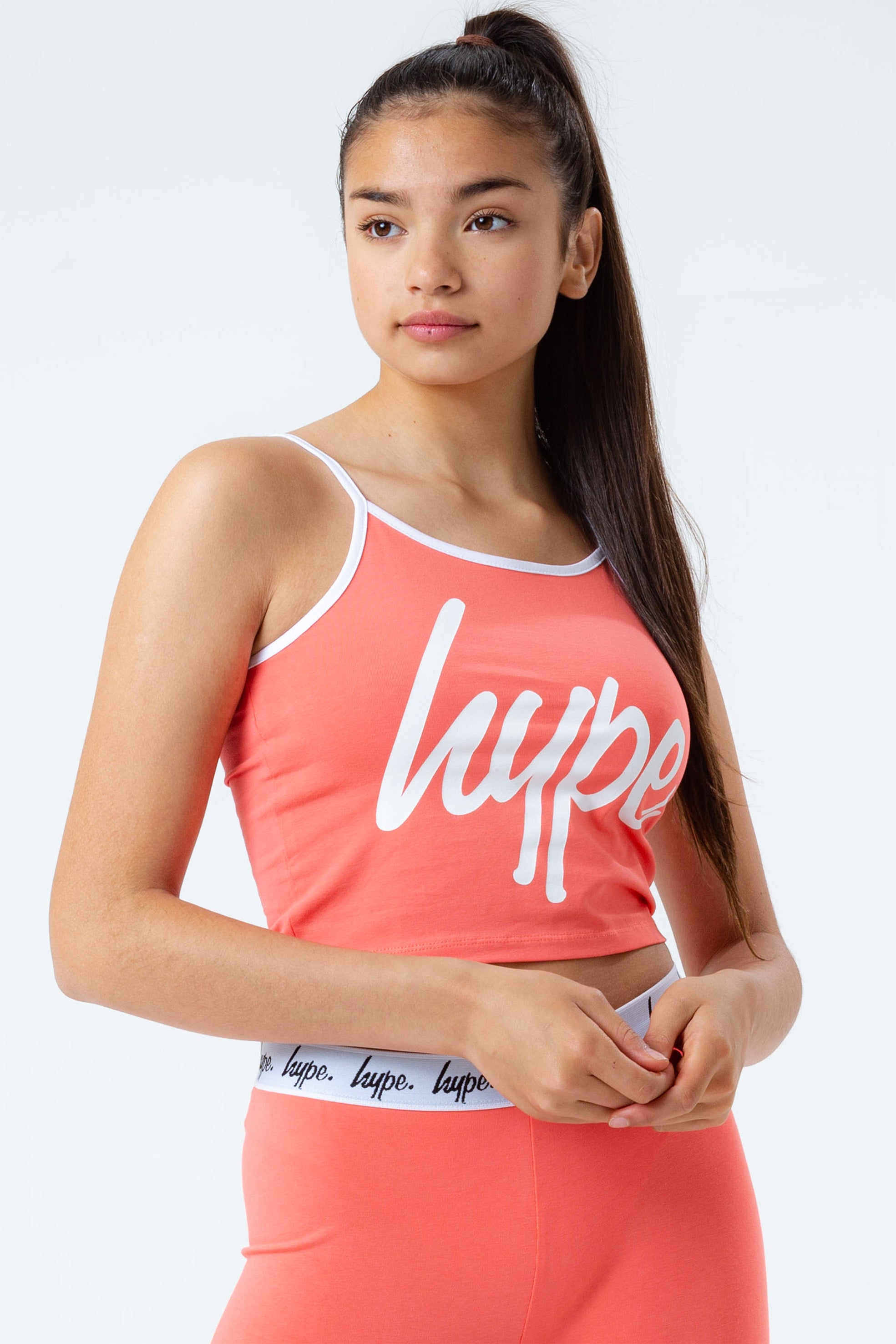 hype coral girls cami top