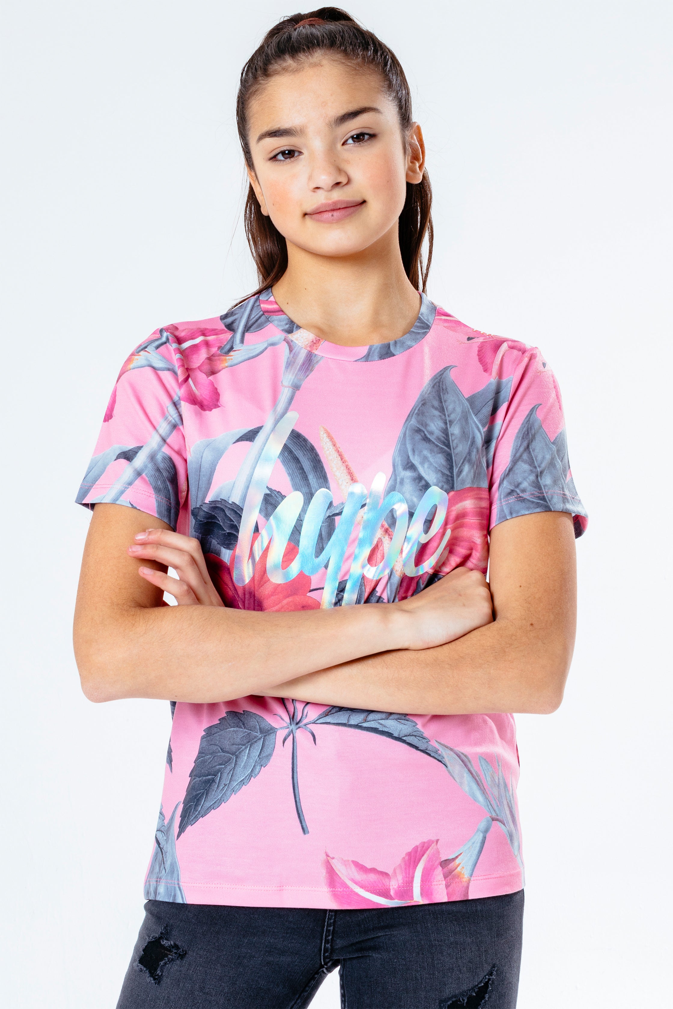hype pink hawaii girls t-shirt