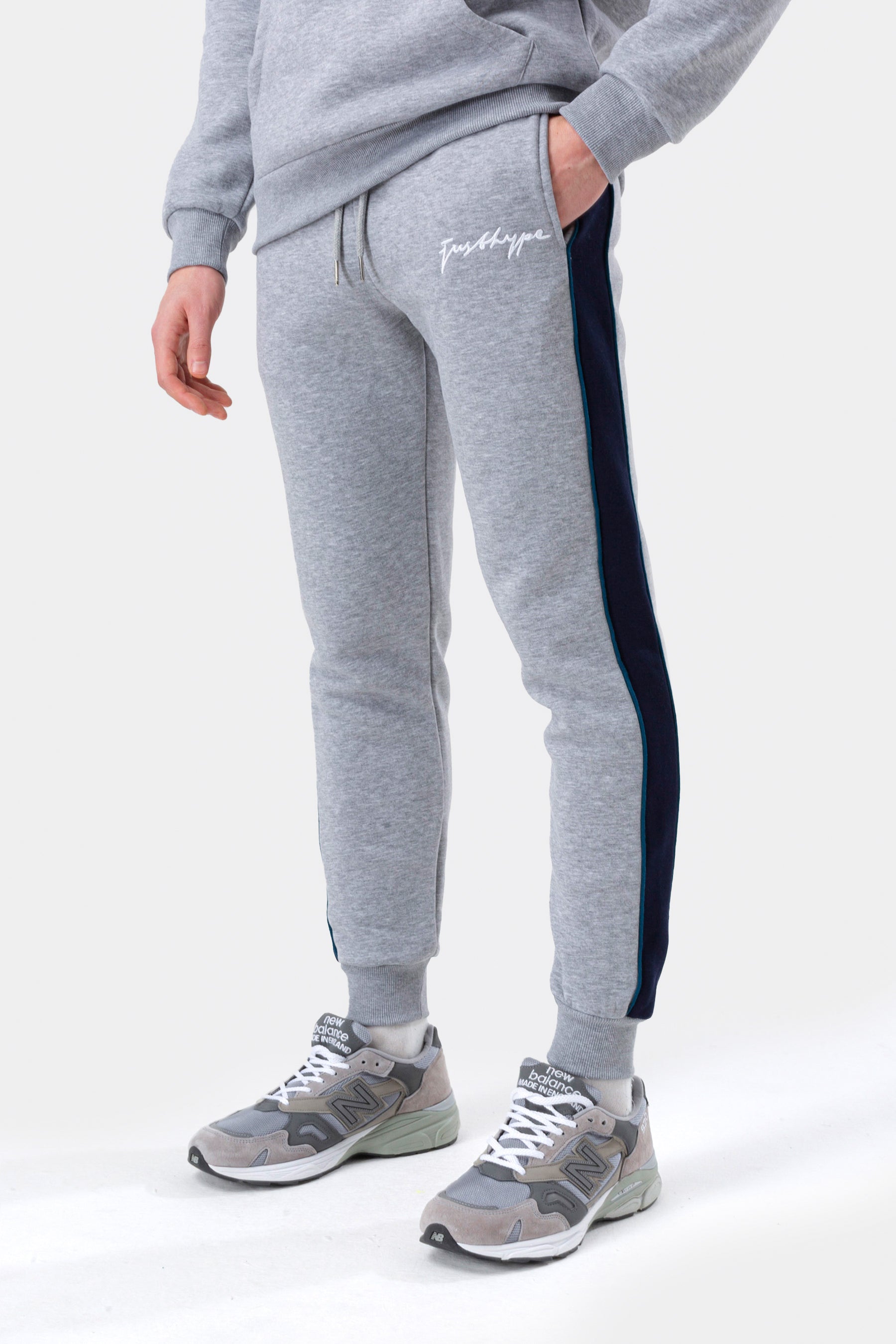 hype mens grey athlete scribble joggers