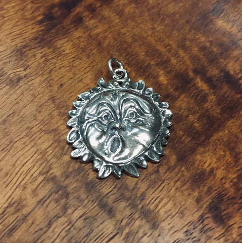 Sterling Silver Sun Face Pendant - Charmworks