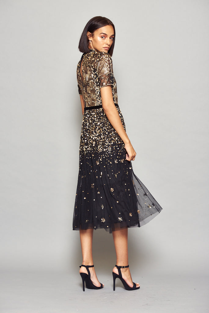 Idra Sequin Embellished Midi Dress 
