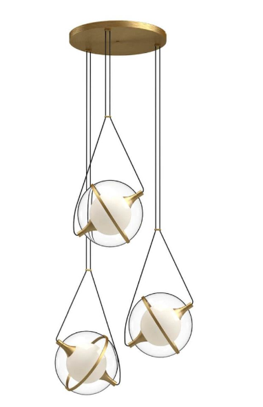 Kuzco Lighting CH76728-BG 28" Aries Pendant Light with Frosted Internal | BuyRite Electric