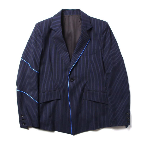 メンズSulvam 22ss PIPING 1 BUTTON JACKET BLKジャケット/アウター