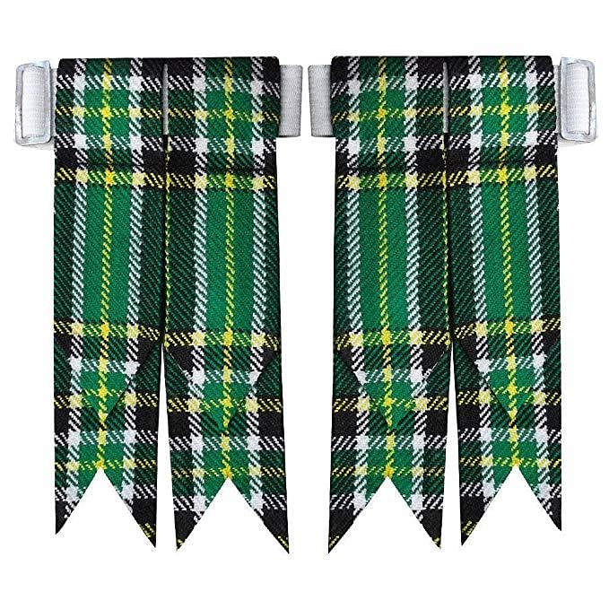 Kilt Sock Flashes Wallace Tartan/Scottish Kilt Hose Sock Flashes Wallace Tartan 