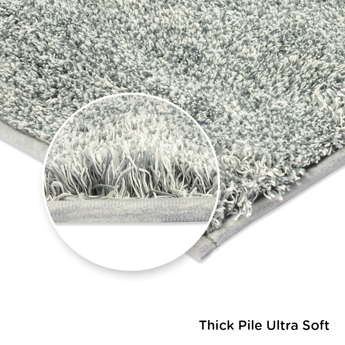 Yarn Dyed Melange Anti-Slip Bath Mat (Grey)