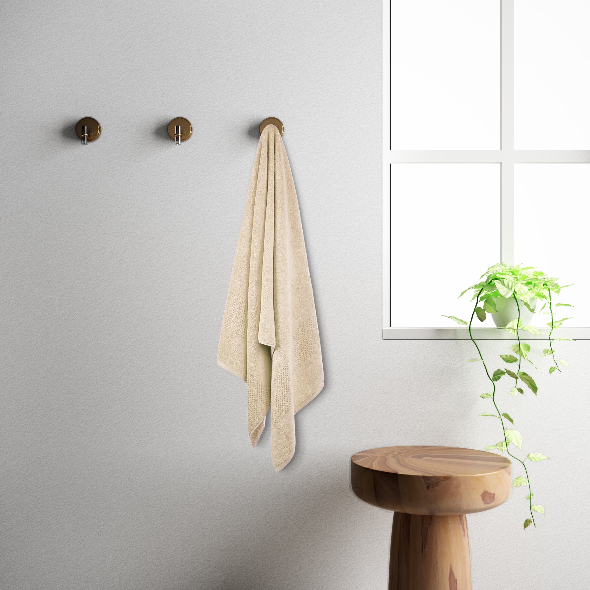 Spaces Swift Dry Bath Towel Standard Bath Towel 450 GSM(Camel)