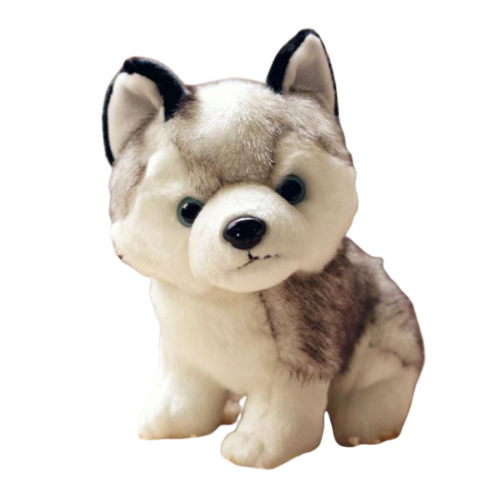 grande peluche chien husky