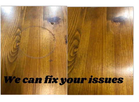 Cup Ring Stain Removed On Wooden Table 