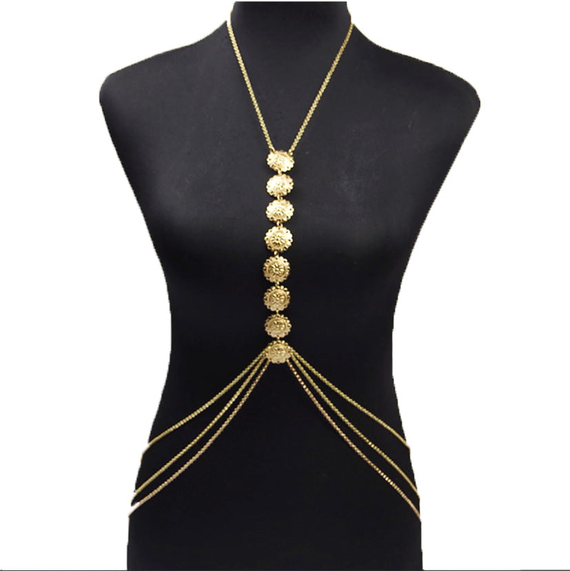 Hot Gold Body Chain For Women And Girls Bikini Beach Belly Waist Chain Necklace Harness Sexy 5928