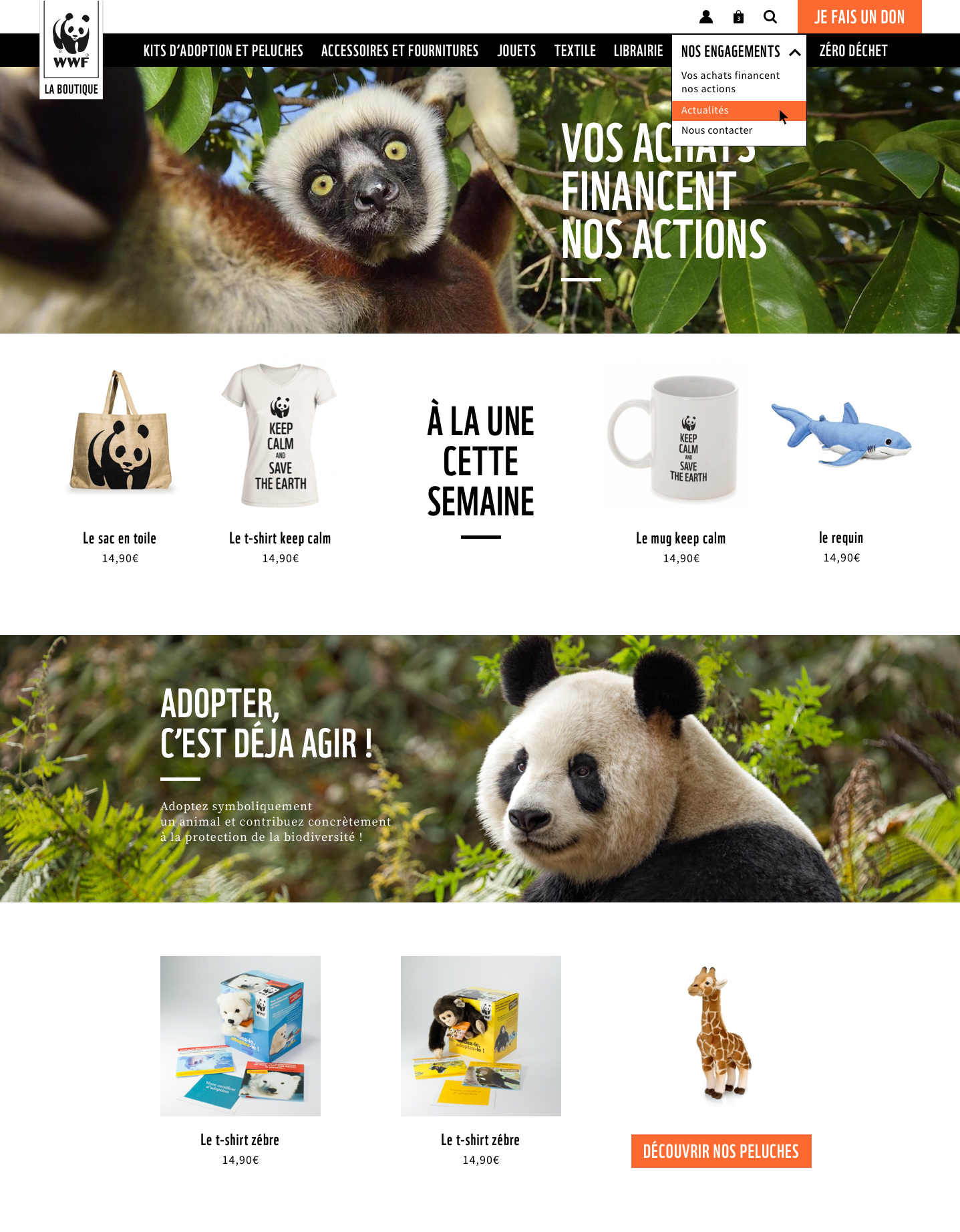 WWF - Homepage Desktop