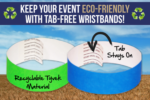 keep your event eco-friendly with tab-free wristbands