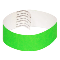 Green Tab-Free Tyvek Wristbands