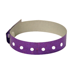 Custom Purple Holographic Wristbands