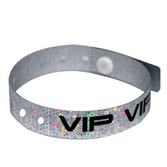 VIP Silver Holographic Wristbands