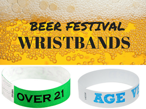 beer festival wristbands - over 21 and age verified