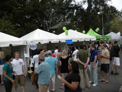 group of people at outdoor art crawl festival