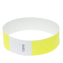 Yellow Tyvek Wristbands