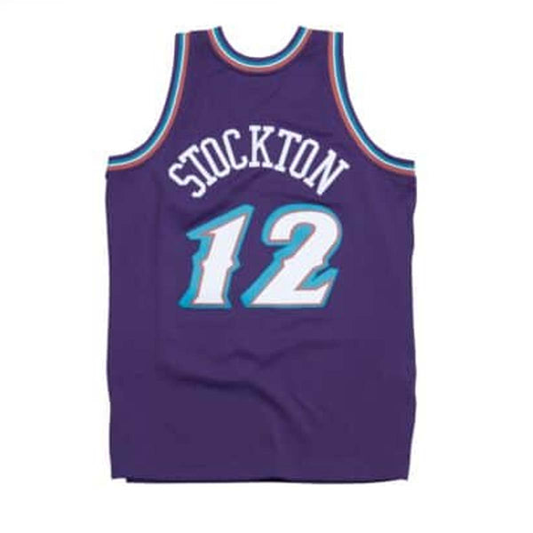 Men's Utah Jazz John Stockton adidas Purple Hardwood Classic Swingman Jersey