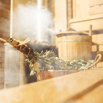 Steam in a sauna