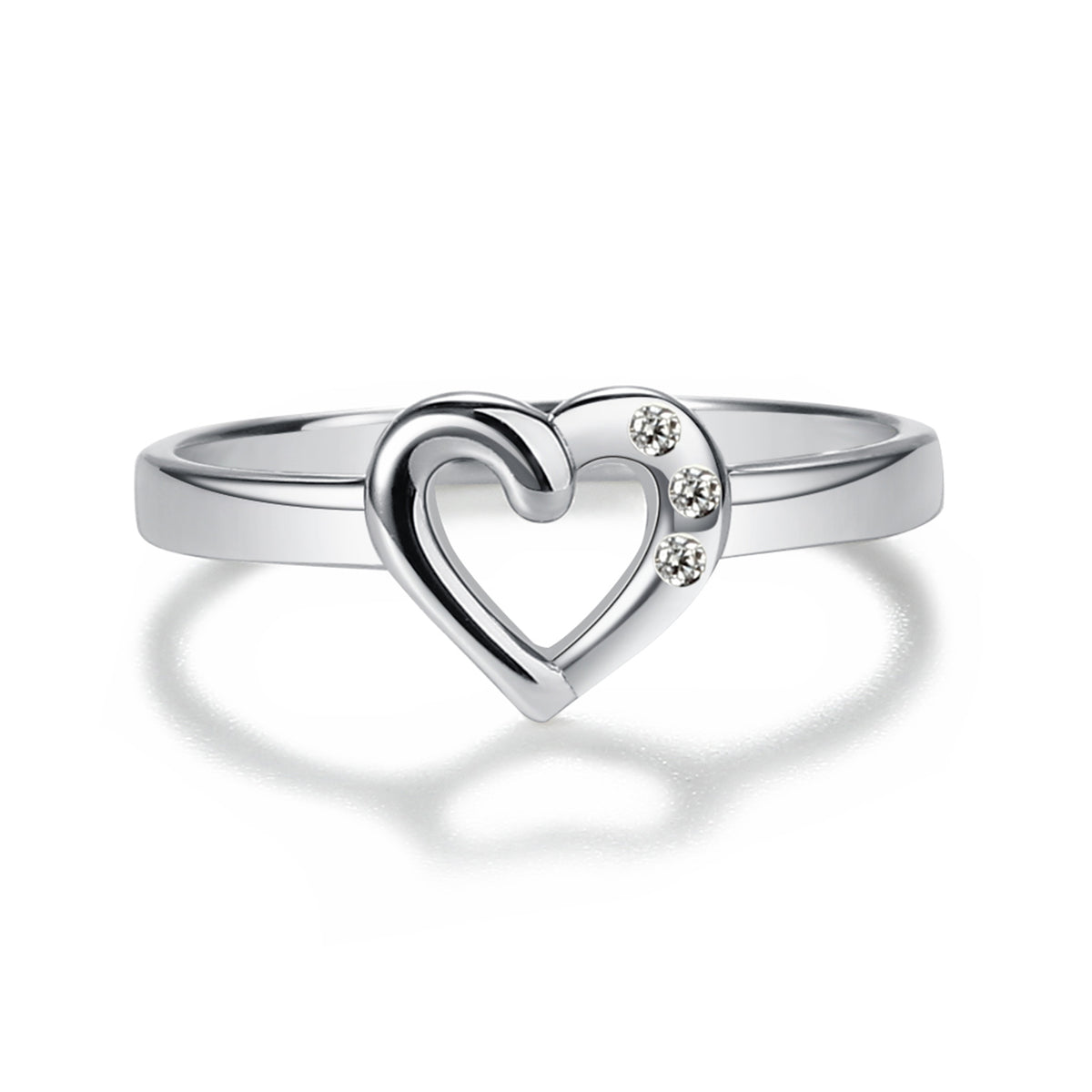 Onderling verbinden methodologie Statistisch Sterling Silver Heart Baby Ring with Clear Stone for Little Girls –  Cherished Moments Jewelry