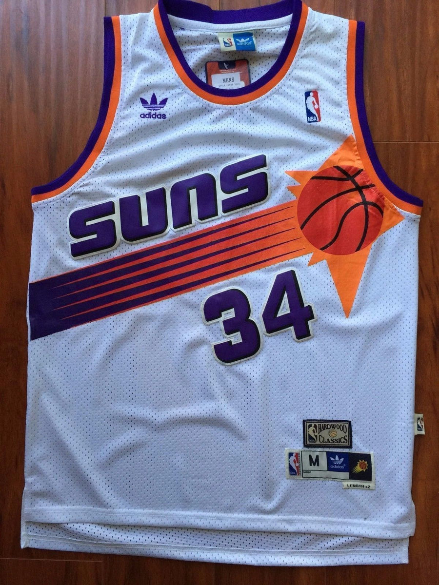 Retro Charles Barkley #34 Phoenix Suns Basketball Jersey Stitched Purple 